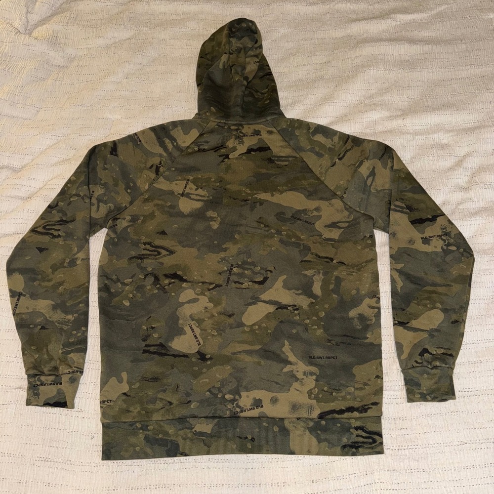 Under Armour Project Rock Mens USA Camo Hoodie Green ColdGear Medium J526-365 - Picture 7 of 8